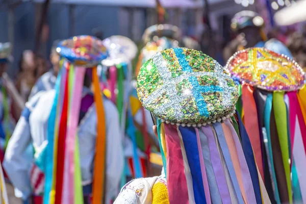 Renkli Giysi Minas Gerais Brezilya Popüler Bir Dini Festival Katılıyor — Stok fotoğraf