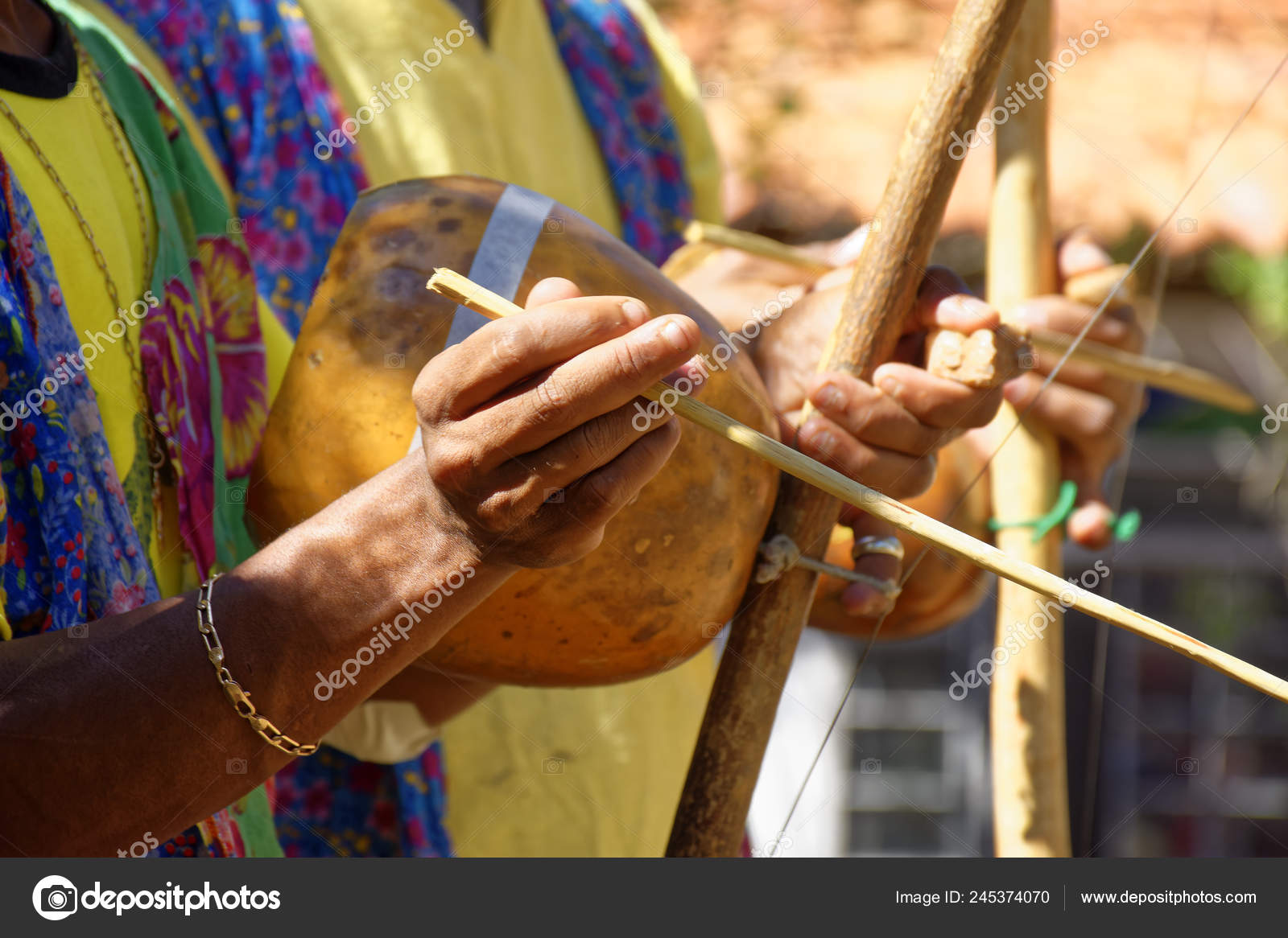 Brazilian Musical Instrument Called Berimbau Usually Used Capoeira