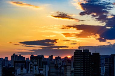 Minas Gerais 'deki Belo Horizonte şehrinin bina ve ışıklarıyla şehir manzarası.