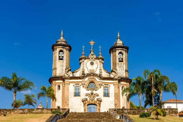 Vista Frontal Histórica Iglesia Del Siglo Xviii Arquitectura Colonial Ciudad —  Fotos de Stock