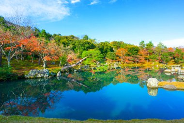 Sogen gölet Bahçe Tenryuji Temple.Tenryuji tapınağında Kyoto'nın Arashiyama semtinde yer alan. Tenryuji Tapınağı Zen tapınağıdır.