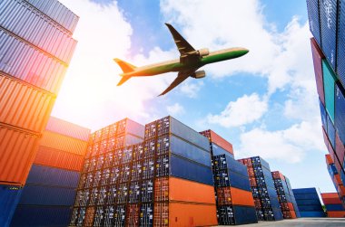 Lojistik ve taşımacılık ve lojistik ithalat ihracat ve Sanayi arka plan taşıma