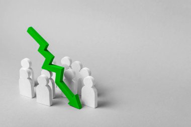 Kötü takım çalışması, iş başarısız. Kar ve büyüme göstergeleri sonbaharda. Grup işçi ve aşağı ok işaret