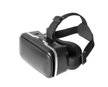 VR sanal gerçeklik gözlük cep telefonu üzerinde beyaz izole için