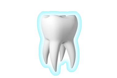 Gıda mikrop diş koruma kalkanı. 3D render