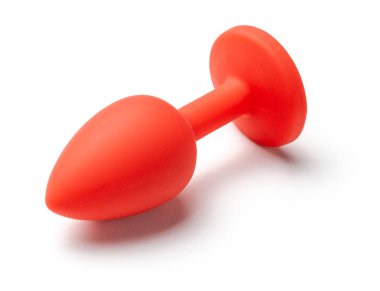 Kırmızı popo fişi beyaz arka plan üzerinde izole. Eşek için seks oyuncakları.