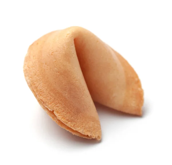 Chinese fortune cookies. Cookies with empty blank inside for prediction words. Isolated on white background. — Stock Photo, Image