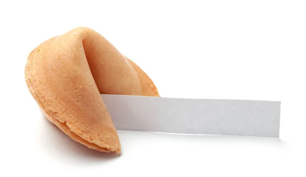 Kinesiska fortune cookies. Cookies med tomma tomma inuti för förutsägelse ord. Isolerad på vit bakgrund. — Stockfoto