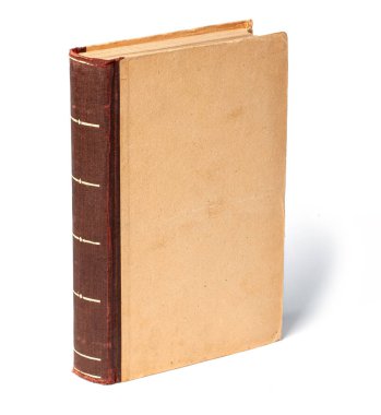 Beyaz arkaplanda izole edilmiş eski kitap.
