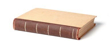 Beyaz arkaplanda izole edilmiş eski kitap.