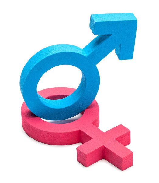 Gender symbols of man and woman isolated on a white background