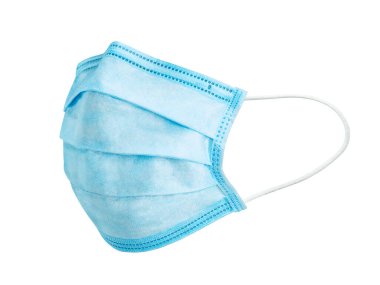 Tıbbi maske. Doktor maskesi virüse karşı korunmak için. Beyaz bir arkaplanda izole edilmiş