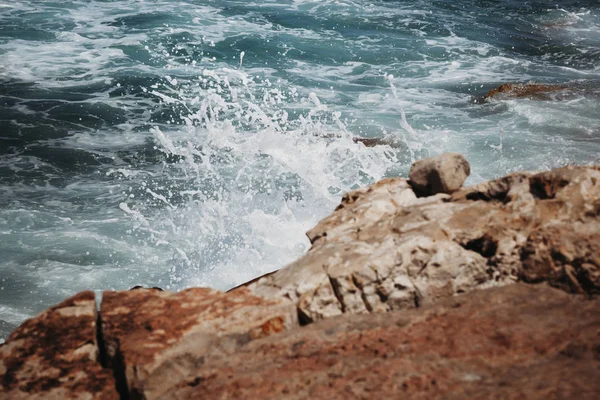 Waves Sea Beat Stones — Stock Photo, Image