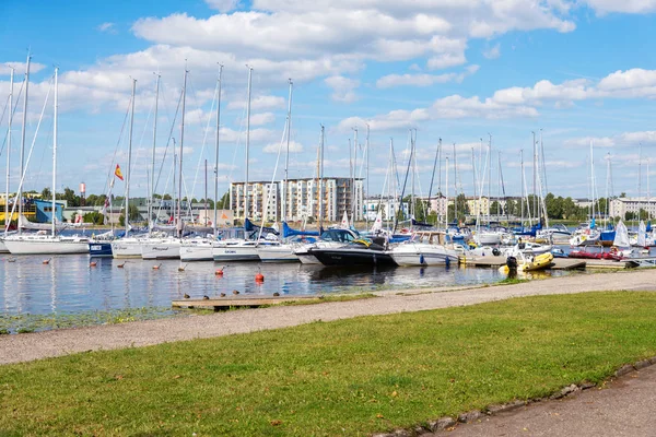 Pärnu Estonia Sierpnia 2017 Jachty Łodzie Yacht Club Pärnu — Zdjęcie stockowe