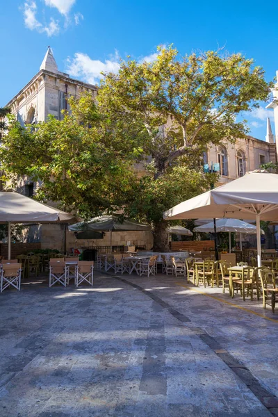 bir ağacın altında açık kafe