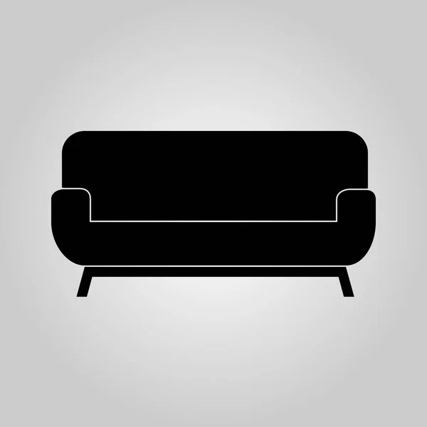 Іконка Дивана Плоский Релакс Векторні Ілюстрації Інтер — стоковий вектор