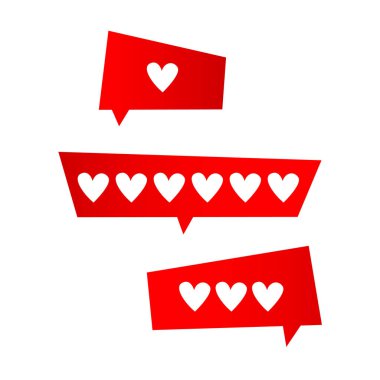 Gibi simge, simge takipçileri kalpler ayarlayın. Vektör çizim.