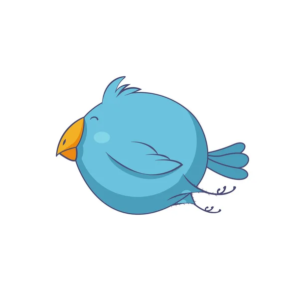 Niebieski ptak kreskówka — Wektor stockowy