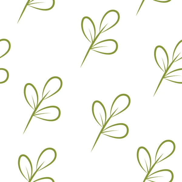 Vektor nahtlose Muster. Blumen stilvollen Hintergrund. sich wiederholende monochrome Textur mit Ästen — Stockvektor