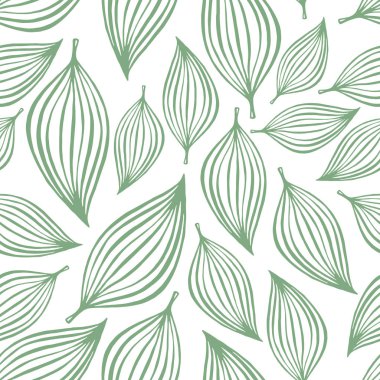 Vektör seamless modeli. Çiçek şık arka plan. Tek renkli doku dalları ile yinelenen