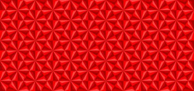 Tekrarlayan simetrik tasarımı olan soyut kırmızı geometrik dikişsiz duvar kağıdı. Dijital sanat, tekstil, duvar kağıdı, ambalaj ve yaratıcı arkaplan dekorasyonu için ideal