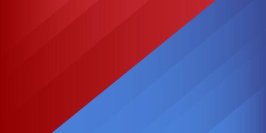 Arkaplan köşegenleri iki renk eğiminde. Kırmızı ve mavi pankarta karşı. Spor şablonu. Takım rakibi karşılaşması 