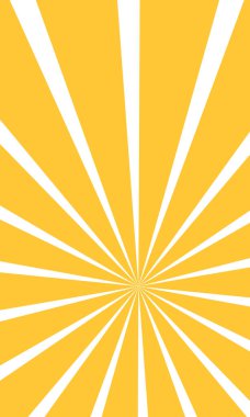 Sarı güneş ışığı arka planı. Perspektif arka plan. Güneş patlaması komik tarzı