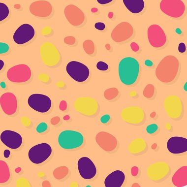 Renkli taşların kusursuz arkaplan deseni. Geometrik daire pankart şablonu. Doku