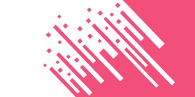 Çapraz geometrik çizgiler arka plan. Beyaz renkli köşegen üzerine pembe damla. Renk kare şekilli soyut arkaplan. Vektör çizimi. Square Lines Halfton tarzı. Tasarım elementi.