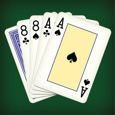 Kartları vektör çizim oynarken el - ölü insan