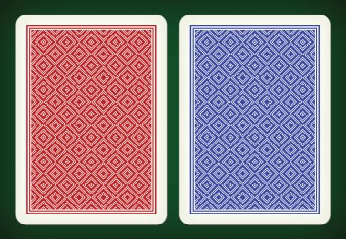 Arka taraf tasarım - iskambil illüstrasyon vektör