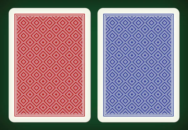 Diseño Lateral Trasero Jugar Las Cartas Vector Ilustración — Archivo Imágenes Vectoriales