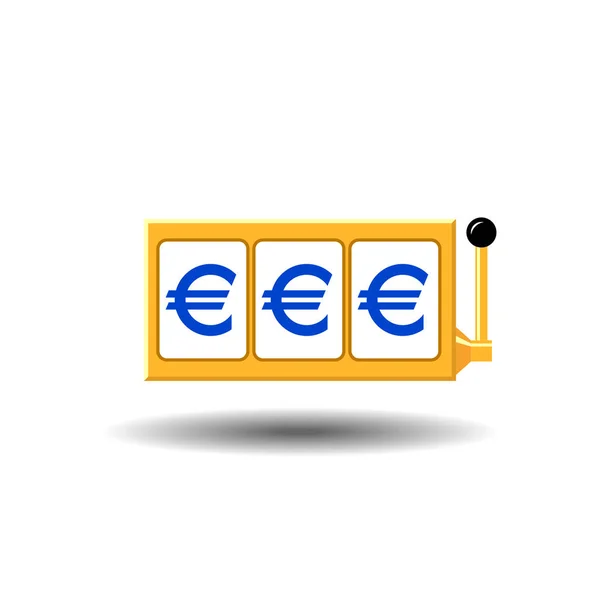 Euro Slot Tárcsa Ikon Vektoros Illusztráció — Stock Vector