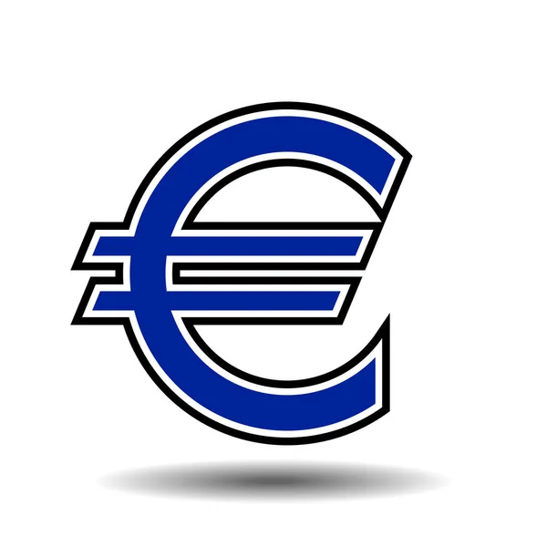 Euro Icona Vettoriale Illustrazione — Vettoriale Stock