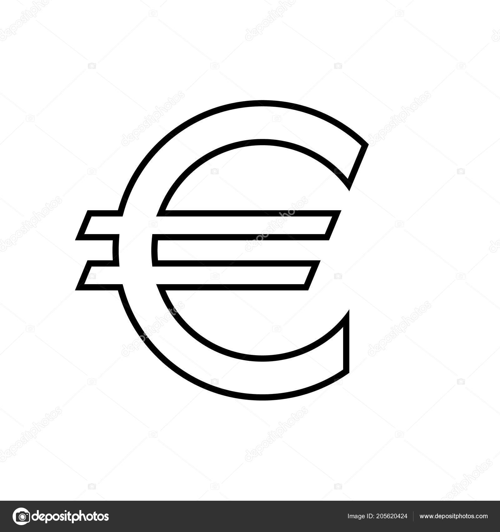 euro icon black white vector illustration stock vector c zaremsky gmail com 205620424 https depositphotos com 205620424 stock illustration euro icon black white vector html