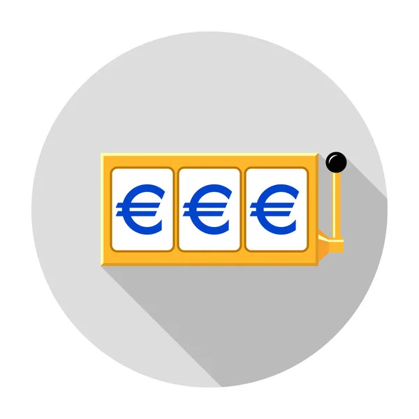 Euro Slot Reels Icon Vector Illustration — Stock Vector