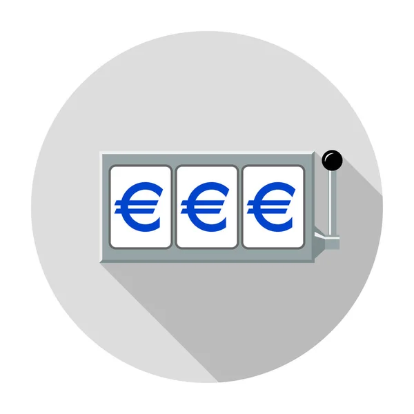 Euron Slot Rullar Ikonen Vektorillustration — Stock vektor
