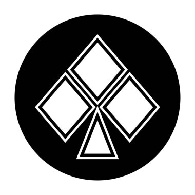 Club simge siyah beyaz vektör çizim