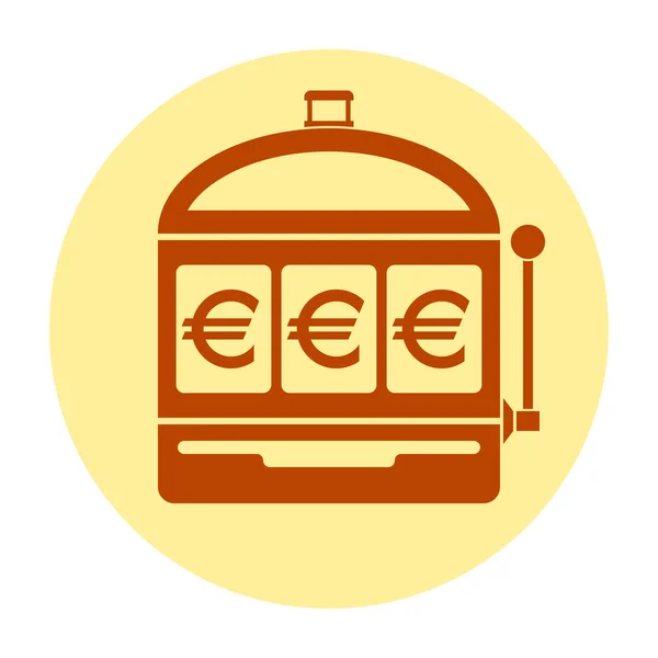 Euro Slot Machine Icon Vector Illustration — Stock Vector