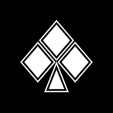 Club simge siyah beyaz vektör çizim