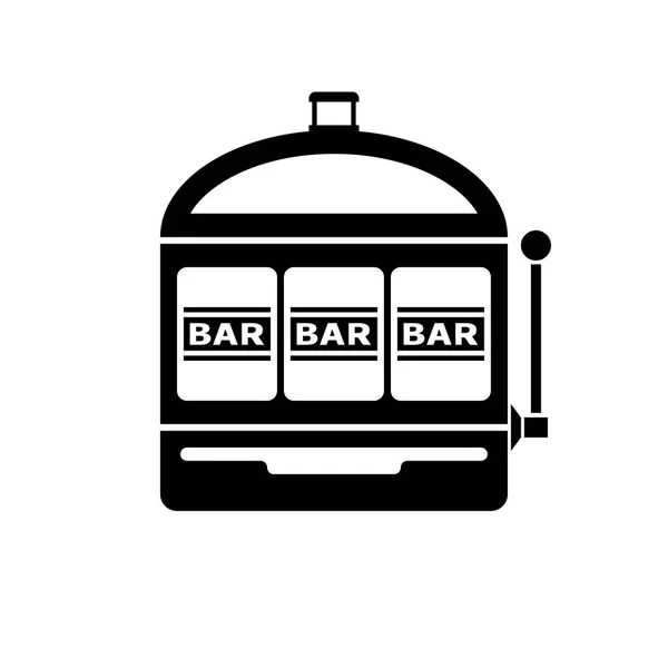 Bar Automat Ikona Ilustracja Wektora Czarno Białe — Wektor stockowy