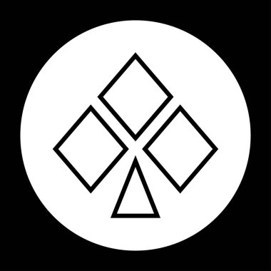 Club simge siyah beyaz vektör çizim