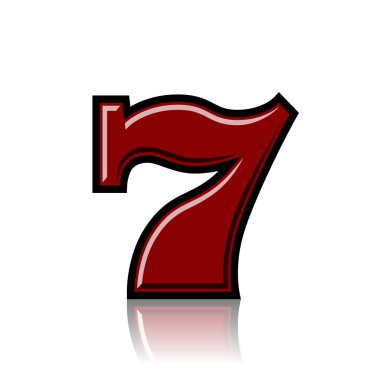 Slot makinesidir yedi simge renk vektör çizim