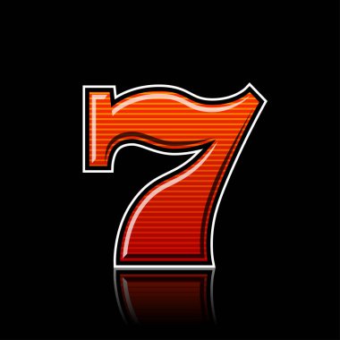 Slot makinesidir yedi renk vektör çizim çizgili