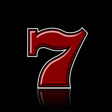 Slot makinesidir yedi simge renk vektör çizim