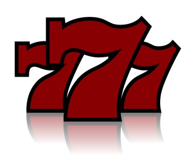 Üç Kişilik şanslı yedili vektör çizim