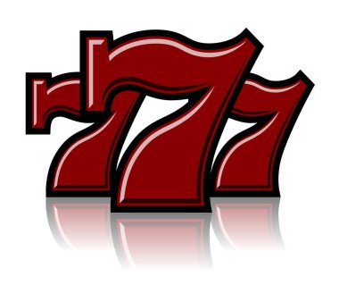 Üç Kişilik şanslı yedili vektör çizim