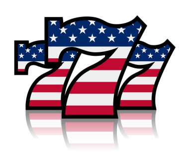 Üçlü şans yıldızına ve şeritler yedili illüstrasyon vektör