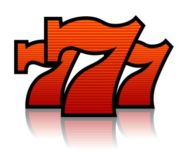 Üç şanslı çizgili yedili vektör çizim