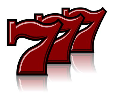 Üç Kişilik şanslı yedili vektör çizim